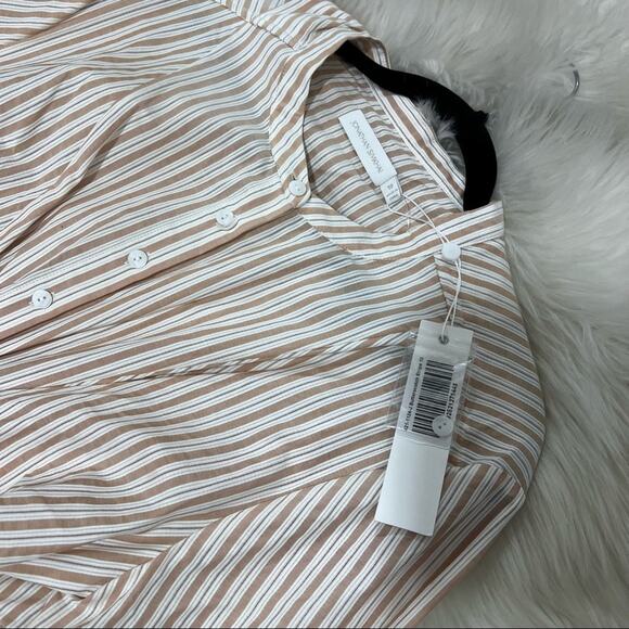 Jonathan Simkhai Janet Striped Open Back Cut-out Maxi Shirtdress Size 10 NWT - Picture 12 of 16